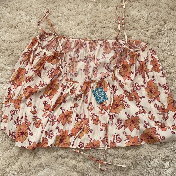 NWT Free People Ivory Combo Floral Tank Top Small - Picture 4 of 8